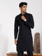Vastramay Men's Black Cotton Kurta